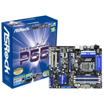 Дънна платка ASRock P55 Extreme4, P55, LGA1156, DDR3, 2xPCI-E (SLi/CF), SB7.1 THX TruStudio Pro™, Lan1000, 2xSATA 6Gb/s RAID 0,1, SATA RAID 0,1,5,10, eSATA3, 2xUSB3.0, ATX | JAR Computers ASRock P55 Extreme4