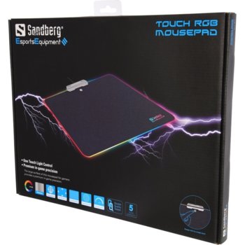 Подложка за мишка Sandberg Touch RGB Aluminium