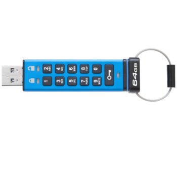 Памет 64GB USB Flash Drive, Kingston DT2000, USB 3.1, синя | JAR Computers DT2000