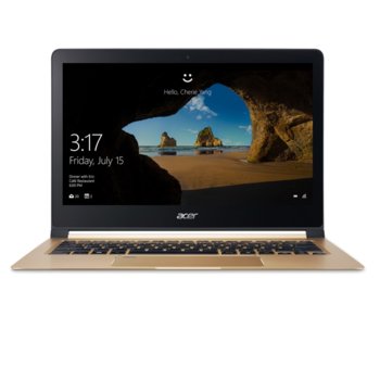 Лаптоп Acer Aspire Swift 7 Ultrabook(NX.GN2EX.013), двуядрен Kaby Lake Intel Core i7-7Y75 1.3/3.6Ghz, 13.3"(33.78 cm) IPS Full HD Glare дисплей(HDMI), 8GB LPDDR3, 512GB SSD, Windows 10, 1.13kg | JAR Computers Acer Aspire Swift 7 Ultrabook NX.GN2EX.013