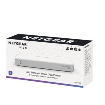 Суич Netgear GC110, 1000Mbps, 8x LAN1000 | JAR Computers GC110 (GC110-100PES)