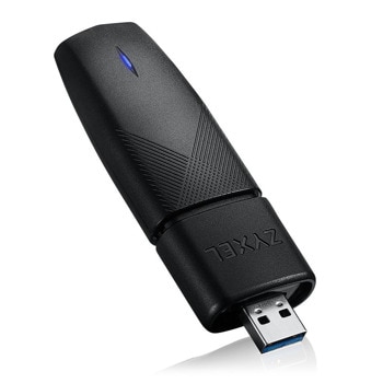 Мрежови адаптер ZyXEL NWD7605, 1800Mbps, 2.4Ghz (574 Mbps)/5GHz (1200 Mbps), Wireless AX, USB 3.0, 2x вътрешни антени | JAR Computers Zyxel NWD7605