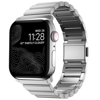 Каишка Nomad Strap Stainless Steel Band V2 (NM1A4HSXS0), стоманена, за смарт часовник Apple Watch 42/44mm, сребриста | JAR Computers Nomad NM1A4HSXS0