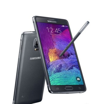 Samsung Galaxy Note 4 (N910), Charcoal Black, 5.7" (14.48 cm) HD Super AMOLED осемядрен (четириядрен Cortex-A57 1.9 GHz & четириядрен Cortex-A53 1.3 GHz) 1.9 GHz, 3GB RAM, 32GB памет (+microSD слот), Android 4.4 (Kitkat). 176g, 2г.гаранция | JAR Computers Samsung Galaxy Note 4 Charcoal Black SM-N910C