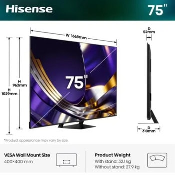 Hisense 75U7S_PRO | JAR Computers Hisense 75U7S_PRO