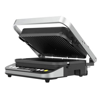 Грил преса Aeno EG5, двустранни плочи, 6 програми, режим на размразяване, таймер, LED дисплей, 2000W | JAR Computers Грил преса Aeno EG5 AEG0005