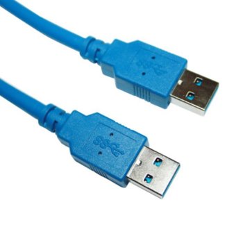 Кабел VCom CU303-1.5m, USB 3.0 A(м) към USB 3.0 A(м), 1.5m, син, никелирани конектори | JAR Computers VCom USB 3.0 A(м) към USB 3.0 A(м) 1.5m CU303-1.5m