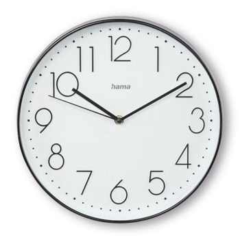 Часовник HAMA 185874, Corsica, стенен, безшумен механизъм, бял | JAR Computers Hama Corsica 185873