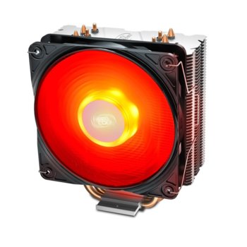 Охлаждане за процесор DeepCool GAMMAXX 400 V2, съвместимост с Intel LGA 1151/1150/1155/1366 & AMD AM4/FM2+/FM2/FM1/AM3+/AM3/AM2+/AM2, червена LED подсветка | JAR Computers DeepCool GAMMAXX 400 V2(Red) DP-MCH4-GMX400V2-RD