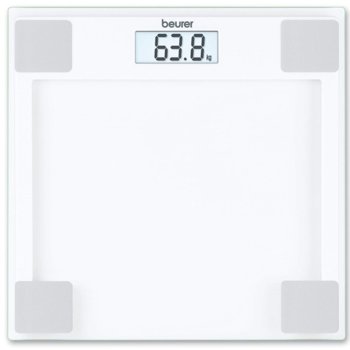 Цифров кантар Beurer GS 14, капацитет 150 кг, LCD дисплей, с включена батерия, стъклен image