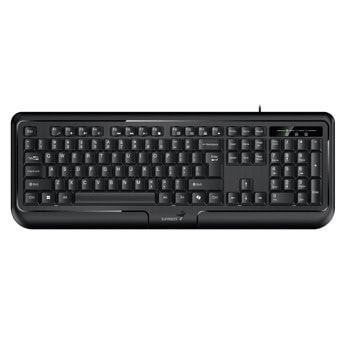 Клавиатура Genius KB-118, нископрофилни клавиши, кирилизирана, черна, USB | JAR Computers Клавиатура Genius KB 118-II черна