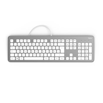 Клавиатура Hama KC-700, безшумна, бяла, USB image