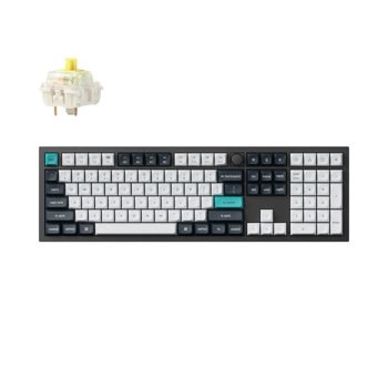 Клавиатура Keychron Q6 Max, жична/безжична, механична, Gateron Jupiter Banana суич, гейминг, RGB подсветка, черна, Bluetooth, USB | JAR Computers Keychron Q6M-M4