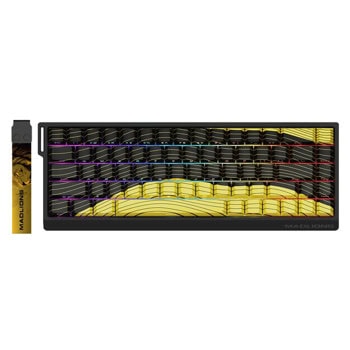 Клавиатура Madlions MAD 68 HE, жична, механична, гейминг, Magnetic Amber Pro суичове, RGB подсветка, черна, USB | JAR Computers клавиатура madlions mad 68 he amber pro