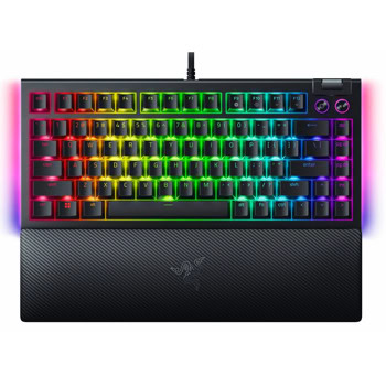 Клавиатура Razer BlackWidow V4 (RZ03-05000400-R3E1), механична, оранжеви Razer суичове, гейминг, ISO Layout, RGB подсветка, черна, USB-C | JAR Computers Razer BlackWidow V4 ISO Layout Orange Switch