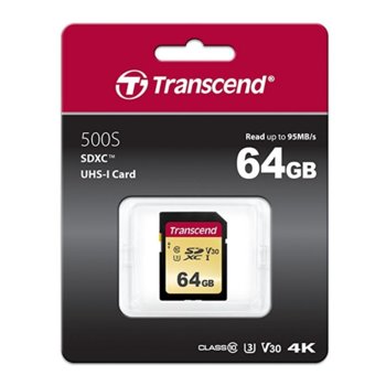 64GB SDXC Transcend TS64GSDC500S