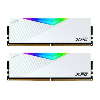 Памет 32GB (2x16GB) DDR5 6000MT/s, A-data XPG Lancer RGB White, AX5U6000C3016G-DCLARWH, 1.35V | JAR Computers A-data AX5U6000C3016G-DCLARWH