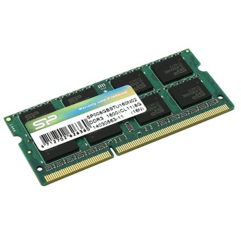 Памет 8GB DDR3 (Разопакован продукт), 1600MT/s, SO-DIMM, Silicon Power SP008GBSTU160N02, 1.5V | JAR Computers Silicon Power SP008GBSTU160N02 Разопакован продукт