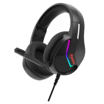 Слушалки Marvo H8618, микрофон, 50mm драйвери, USB, RGB подсветка, гейминг, черни | JAR Computers Marvo H8618-BK