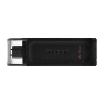 Памет 64GB USB Flash Drive, Kingston DataTraveler 70, USB 3.2 Type C, черна | JAR Computers Kingston DataTraveler 70 64GB