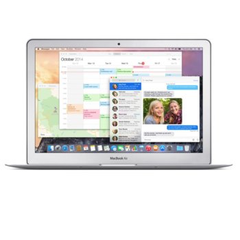 Лаптоп Apple MacBook Air (Z0RL000R0/BG)(сребрист), дву-ядрен Broadwell Intel® Core™ i5-5250U 1.6/2.7GHz, 11.6" (29.46 cm) Glare LED Display, 4GB, 256GB SSD, 1x Thunderbolt 2, 2x USB 3.0, OS X El Capitan, 1.08kg | JAR Computers Apple MacBook Air (Z0RL000R0/BG)