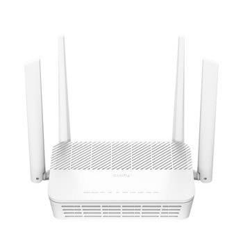 Рутер Cudy WR3000P, 3000 Mbps, 2.4GHz (574Mbps)/ 5GHz (2402Mbps), Wireless AX, 1x 10/100/1000/2500Mbps WAN, 4x 10/100/1000Mbps LAN, 4 външни антени, 1x USB-A | JAR Computers Cudy WR3000P