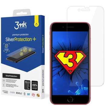 Защитно фолио 3MK SilverProtection+, за Apple iPhone 8 Plus, антимикробно image