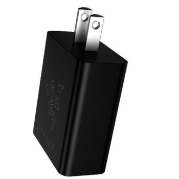 Мрежово зарядно устройство Razer 24W (RC30-02150300-R3W1), от контакт UK/SG/HK/MY/UAE към 1x USB Type-C(ж), за Razer Phone, 24W, черно | JAR Computers Razer 24W Power Adapter RC30-02150300-R3W1