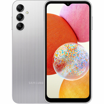 Смартфон Samsung Galaxy A14 LTE (Silver), поддържа 2 sim карти, 6.6" (16.76 cm), осемядрен Mediatek MT6769 2x2.0 GHz & 6x1.8 GHz, 4GB RAM, 64GB Flash памет, 50.0 + 5.0 + 2.0 & 13.0 MPix камери, Android, 201 g | JAR Computers galaxy a14 lte sm-a146r 64gb silver