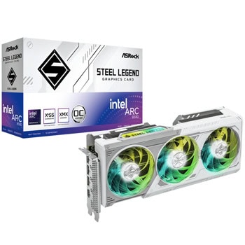 Видео карта Intel Arc B580, 12GB, ASRock Steel Legend OC, PCI-E 4.0, GDDR6, 192-bit, DisplayPort, HDMI | JAR Computers ASRock Intel Arc B580 Steel Legend OC 90-GA5CZZ-00