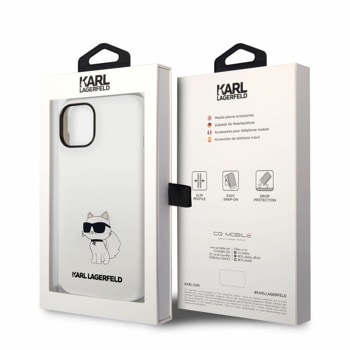 Liquid Silicone Choupette NFT за iPhone 14 бял