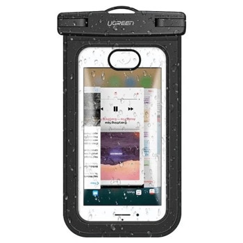 Калъф за телефони до 6.5"(16.51), Ugreen Universal Waterproof Case (LP186), водоустойчив IPX8, черен | JAR Computers Ugreen Universal Waterproof Case 6.5 LP186
