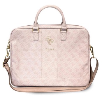 Чанта за лаптоп и таблети Guess 4G Metal Logo Laptop Bag, 16"(40.64), дамска, висок клас кожа, розов | JAR Computers Guess 4G Metal Logo Laptop GUCB15G4GFPI