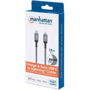 Manhattan USB Type-C към 8-Pin Lightning 394307