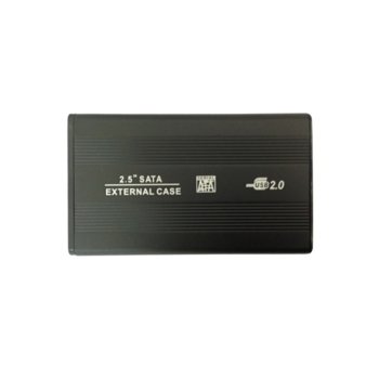 Кутия 2.5" (6.35 cm) за 2.5" (6.35 cm) HDD, SATA, USB 2.0, черна | JAR Computers HDD Case 2.5" SATA USB 2.0