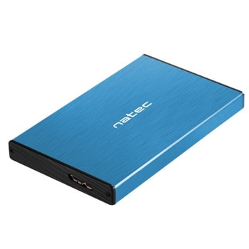 Кутия 2.5" (6.35 cm) Natec RHINO Go, за 2.5"(6.35cm) SSD/HDD, SATA III (6 Gbps), USB Micro-B, синя | JAR Computers Natec Rhino Go Blue NKZ-1280