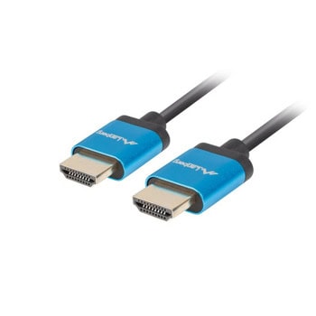 Кабел Lanberg CA-HDMI-22CU-0005-BK, от HDMI(м) към HDMI(м), 0.5m, черен | JAR Computers Lanberg CA-HDMI-22CU-0005-BK