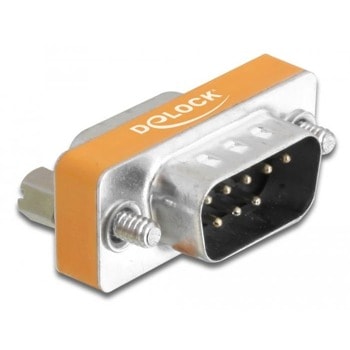 Преходник DeLock 65255, от D-Sub 9pin(м) към D-Sub 9pin(ж),сив | JAR Computers DeLock 65255