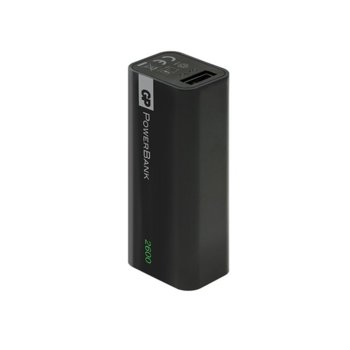 GP Portable PowerBank 1C02A - 2600mAh Black