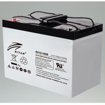 Акумулаторна батерия Ritar Power EV12-100S, 12V, 100Ah, GEL, F15(M6)/F12(M8) конектори image