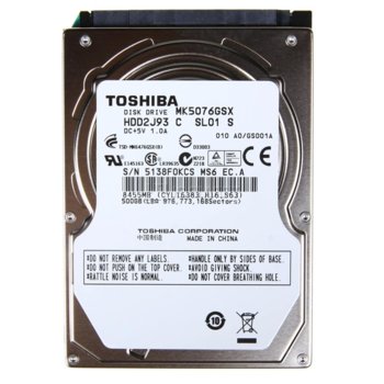 500GB Toshiba SATA2 5400rpm 8MB 2.5