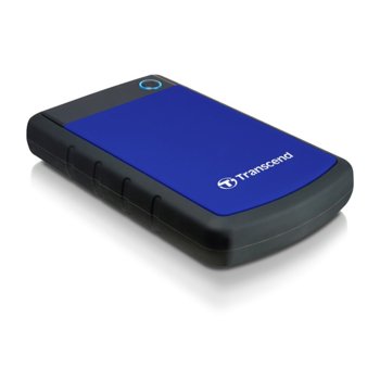 Твърд диск 1TB Transcend StoreJet 25H3, син, 2.5" (6.35cm), външен, USB 3.0, удароустойчив | JAR Computers 1TB Transcend StoreJet 25H3 USB 3.0