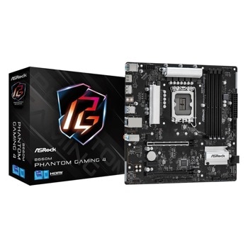 Дънна платка ASRock B660M Phantom Gaming 4 (90-MXBIQ0-A0UAYZ), B660, LGA 1700, DDR4, PCI-E 4.0, (DP&HDMI), 4x SATA 6Gb/s, 2x M.2, 2x USB 3.2 Gen1, Micro ATX | JAR Computers AsRock B660M Phantom Gaming 4 90-MXBIQ0-A0UAYZ