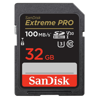 Карта памет 32GB SDHC, Sandisk Extreme Pro, Class 10 UHS-1 U3, скорост на четене 100MB/s, скорост на запис 90MB/s | JAR Computers 32GB microSDHC Extreme Pro
