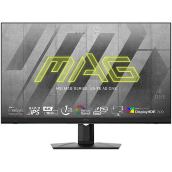 Монитор MSI MAG 323UPF (9S6-3DC79T-001) (Разопакован продукт), 32" (81.28cm) IPS панел, 160Hz, 4K/UHD, 1ms, 100 000 000:1, 600cd/m2, DisplayPort, HDMI, USB-C | JAR Computers MSI MAG 323UPF Разопакован продукт