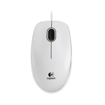 Мишка Logitech B100, оптична (800dpi), USB, бяла | JAR Computers Logitech B100 White