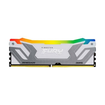 Памет 24GB DDR5 8400MT/s, Kingston Fury Renegade RGB White, KF584CU40RWA-24, 1.45V | JAR Computers Kingston KF584CU40RWA-24