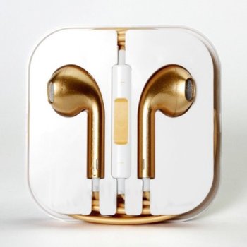 Earpods with remote and mic gold