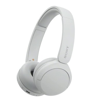 Слушалки Sony WH-CH520, Bluetooth, микрофон, 30mm драйвери, до 50 часа време на работа, многоточкова свързваност, бели | JAR Computers Слушалки Sony WH-CH520 бели