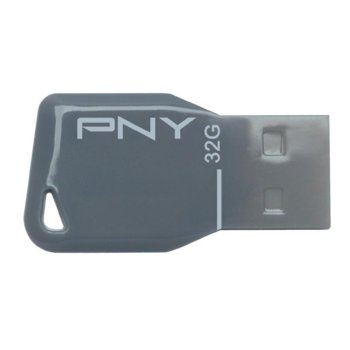 Памет 32GB USB Flash, PNY Key Attache, сива | JAR Computers 32GB PNY Key Attache Grey